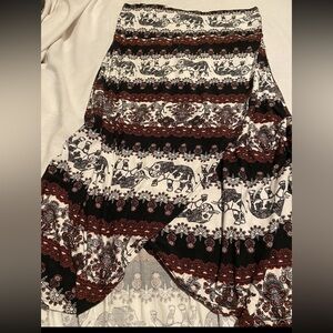stella tweed size L elephant skirt hi lo